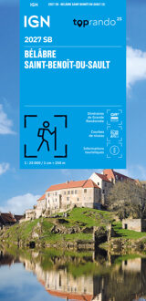 Wandelkaart 2027 SB - Serie Bleue Bélâbre / Saint-Benoît-du-Sault | IGN - Institut Géographique National