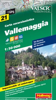 Wandelkaart 21 Vallemaggia | Hallwag