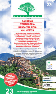 Wandelkaart 23 Sanremo, Ventimiglia, Bassa Val Roia, Val Nervia | Fraternali Editore