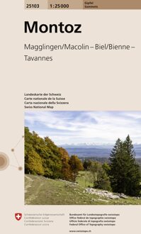Wandelkaart 25103 Montoz | Swisstopo