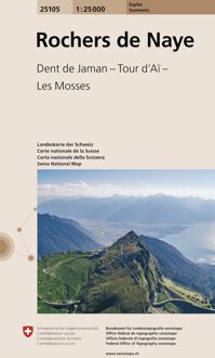 Wandelkaart 25105 Rochers de Naye | Swisstopo