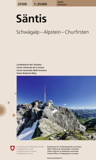 Wandelkaart 25109 Säntis | Swisstopo