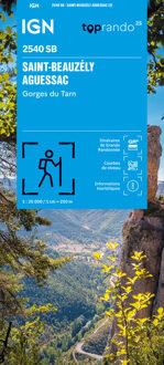 Wandelkaart 2540 SB - Serie Bleue St-Beauzély / Aguessac / Gorges du Tarn | IGN - Institut Géographique National