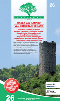 Wandelkaart 26 Bassa Val Tanaro, Val Bormida e Cebano | Fraternali editore