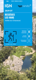 Wandelkaart 2839OT Bessèges / Les Vans / Vallée du Chassezac | IGN - Institut Géographique National