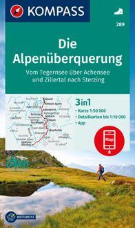 Wandelkaart 289 Die Alpenüberquerung | Kompass