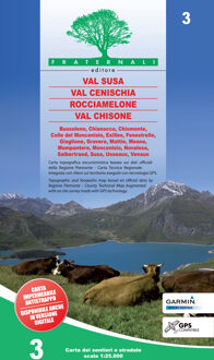 Wandelkaart 3 Val Susa - Val Cenischia | Fraternali Editore