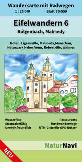 Wandelkaart 30-559 Eifelwandern 6 - Bütgenbach, Malmedy | NaturNavi