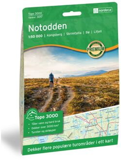 Wandelkaart 3017 Topo 3000 Notodden | Nordeca
