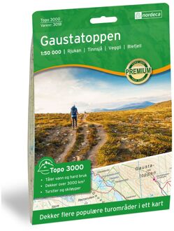 Wandelkaart 3018 Topo 3000 Gaustatoppen | Nordeca