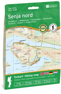 Wandelkaart 3029 Topo 3000 Senja Nord - noord | Nordeca
