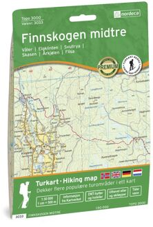 Wandelkaart 3033 Topo 3000 Finnskogen Midtre | Nordeca