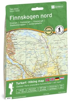 Wandelkaart 3034 Topo 3000 Finnskogen Nord | Nordeca