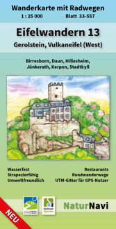 Wandelkaart 33-557 Eifelwandern 13 Gerolstein, Vulkaneifel (West) | NaturNavi