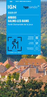 Wandelkaart 3325OT Arbois / Salins-les-Bains / Forêt Domaniale de la Joux | IGN - Institut Géographique National
