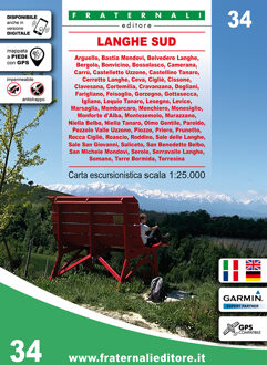 Wandelkaart 34 Langhe Sud | Fraternali Editore