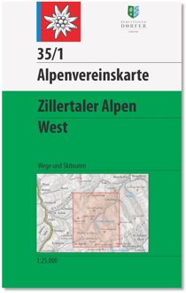 Wandelkaart 35/1 Alpenvereinskarte Zillertaler Alpen - West | Alpenverein
