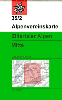 Wandelkaart 35/2 Alpenvereinskarte Zillertaler Alpen Mitte | Alpenverein