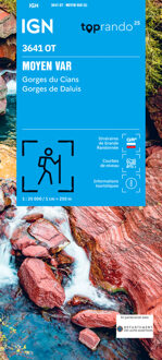 Wandelkaart 3641OT Moyen Var | IGN - Institut Géographique National