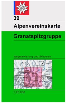 Wandelkaart 39 Alpenvereinskarte Granatspitzgruppe | Alpenverein
