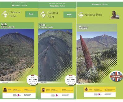 Wandelkaart 4 Teide NP Red de Senderos 2 kaarten + gids (EN) | CNIG - Instituto Geográfico Nacional