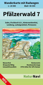 Wandelkaart 40-544 Pfälzerwald 7 Südwest | NaturNavi