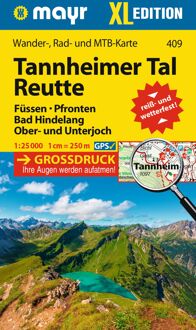 Wandelkaart 409 XL Tannheimer Tal - Reutte | Mayr