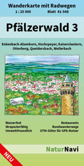 Wandelkaart 41-548 Pfälzerwald 3 NordWest | NaturNavi