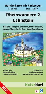 Wandelkaart 41-557 Rheinwandern 2 Lahnstein | NaturNavi