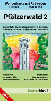 Wandelkaart 42-550 Pfälzerwald 2 Nord | NaturNavi