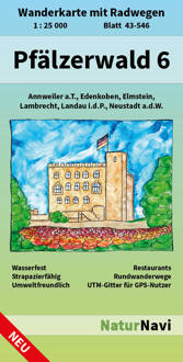 Wandelkaart 43-546 Pfälzerwald 6 Ost | NaturNavi