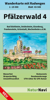 Wandelkaart 43-548 Pfälzerwald 4 NordOst | NaturNavi