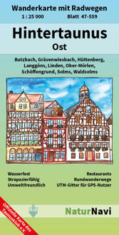 Wandelkaart 47-559 Hintertaunus Ost | NaturNavi