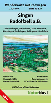 Wandelkaart 49-529 Singen - Radolfzell am Bodensee | NaturNavi