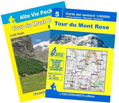 Wandelkaart 5 Tour du Mont Rose - Monte Rosa | L'Escursionista editore