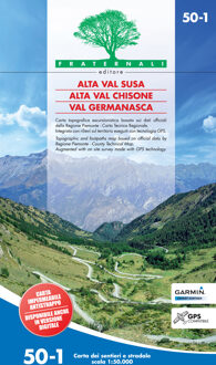 Wandelkaart 50-1 Alta Val Susa - Alta Val Chisone - Val Germanasca | Fraternali Editore