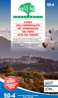 Wandelkaart 50-4 Val Vermenagna - Valle Pesio - Cuneo - Valli Monregalesi | Fraternali Editore