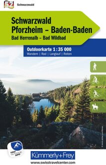 Wandelkaart 52 Outdoorkarte Schwarzwald, Pforzheim, Baden-Baden | Kümmerly & Frey