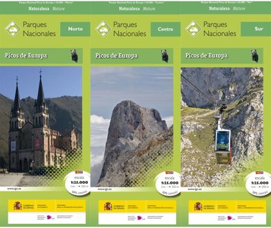 Wandelkaart 6 Parques Nacionales Picos de Europa NP 3 kaarten + guia ES | CNIG - Instituto Geográfico Nacional