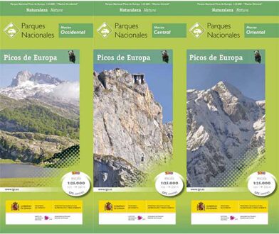 Wandelkaart 6 Picos de Europa NP 3 kaarten ES | CNIG - Instituto Geográfico Nacional