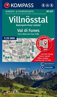 Wandelkaart 627 Villnösstal - Val di Funes | Kompass