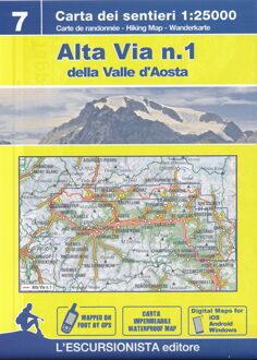 Wandelkaart 7 Alta Via 1 della Valle d'Aosta - gids en kaart | L'Escursionista editore