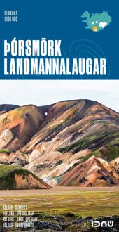 Wandelkaart 7 Porsmörk - Landmannalaugar IJsland | Ferdakort