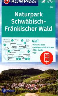 Wandelkaart 773 Naturpark Schwäbisch - Fränkischer Wald | Kompass