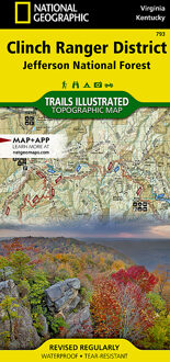 Wandelkaart 793 Topographic Map Guide Clinch Ranger District | National Geographic