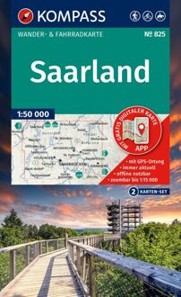 Wandelkaart 825 Saarland | Kompass