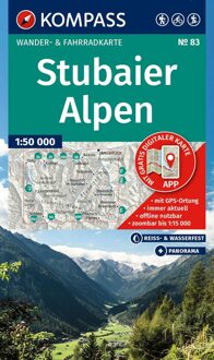 Wandelkaart 83 Stubaier Alpen | Kompass