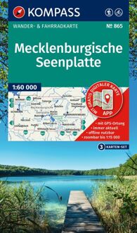 Wandelkaart 865 Mecklenburgische Seenplatte | 3 Kaarten-Set | Kompass