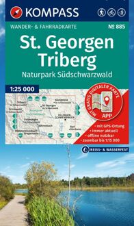 Wandelkaart 885 St. Georgen - Triberg | Kompass