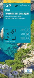Wandelkaart 89035 Traversée des Calanques | IGN - Institut Géographique National